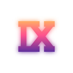 Obraz premium neon roman numeral 