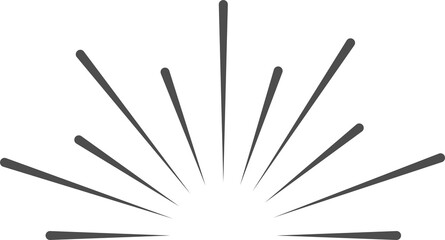 Obraz premium Sun rays icon, shine and burst line