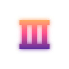 Fototapeta premium neon roman numeral 