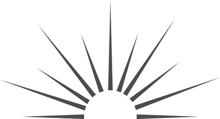 Obraz premium Sun rays icon, shine and burst line