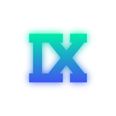 Fototapeta premium neon roman numeral 