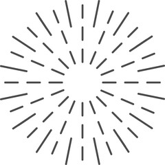 Obraz premium Sun rays icon, shine and burst line
