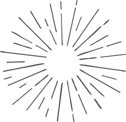 Fototapeta premium Sun rays icon, shine and burst line