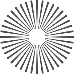 Obraz premium Sun rays icon, shine and burst line