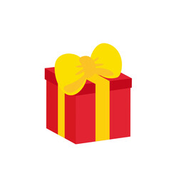 Happy birthday party, birthday party, colorful gift box at party, flat vector illustration and icon