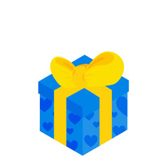 Happy birthday party, birthday party, colorful gift box at party, flat vector illustration and icon