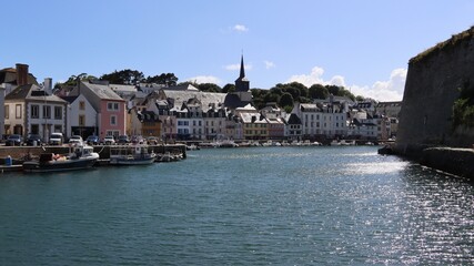 Naklejka premium view of the old town in Le Palais, Belle Ile, Brittany 