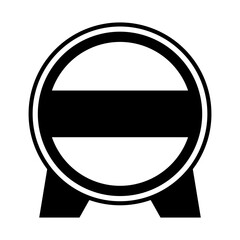 abstract black round badge
