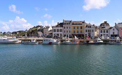 Obraz premium boats in the harbor, Belle Ile in Brittany, France 