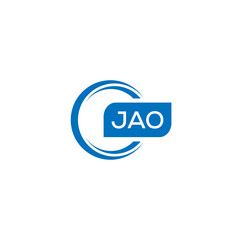 JAO letter design for logo and icon.JAO typography for technology, business and real estate brand.JAO monogram logo.