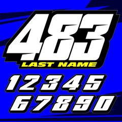 Motocross Style Number set