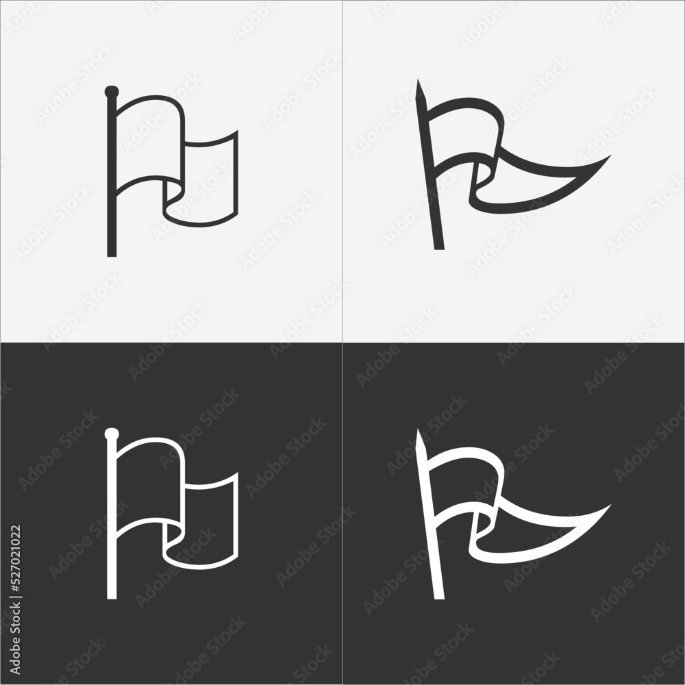 Poster flag vector icon set. isolated flag icon vector design. designed for web and app design interfaces.