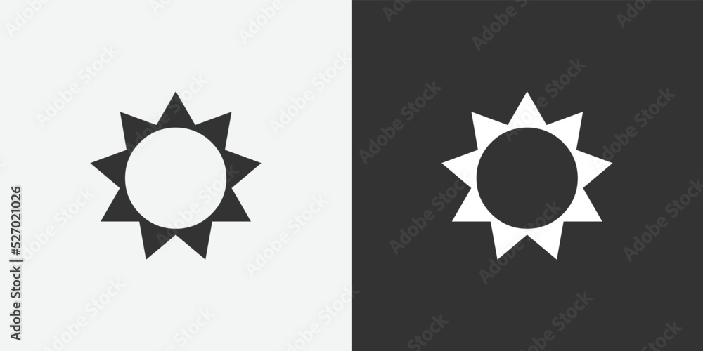 Poster sun vector icon set. isolated summer icon vector design. designed for web and app design interfaces.