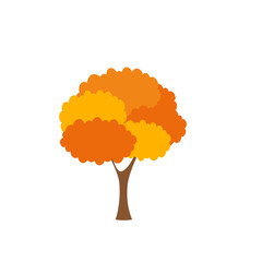 Green fertile trees in a variety of forms on the White Background.  Set of various tree sets. Trees for decorating gardens and home designs. vector illustration and icon