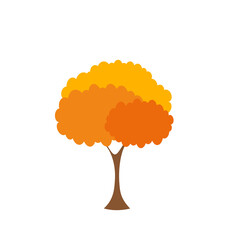 Green fertile trees in a variety of forms on the White Background.  Set of various tree sets. Trees for decorating gardens and home designs. vector illustration and icon