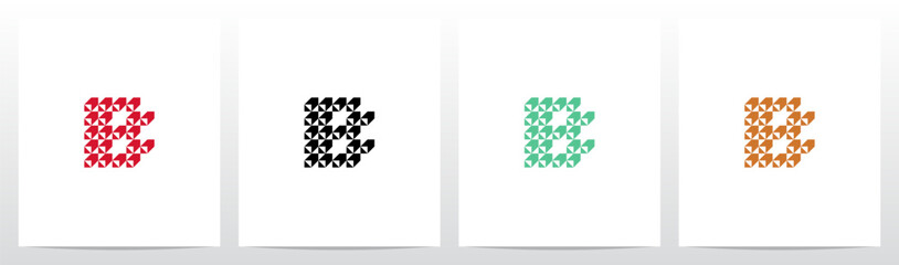 Square Boxes Letter Logo Design B