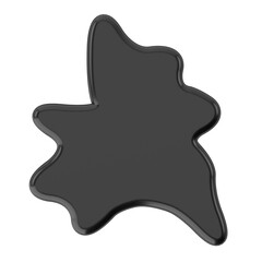 3D blob shape. Text box.