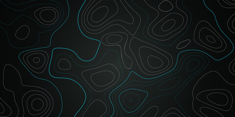 Topographic map background. Futuristic seamless design. Powerful tileable isolines pattern. Vector illustration.