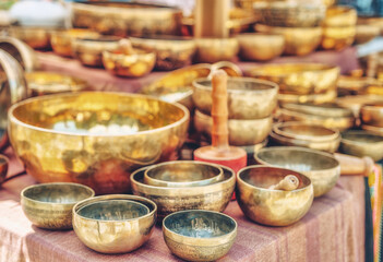 Beautiful tibetan bowl ready for meditative music.