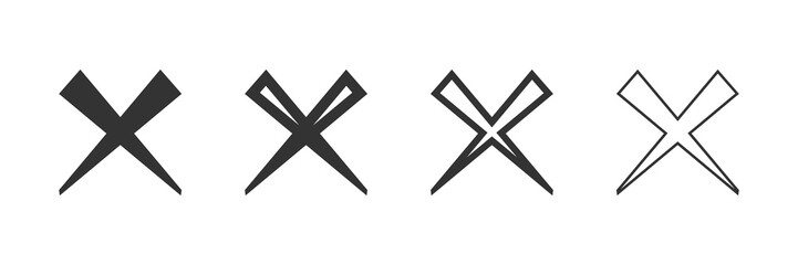 Check mark icon set.