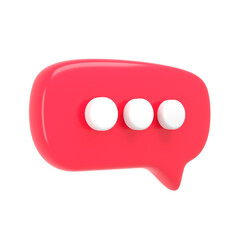 Message icon. 3D icon design.