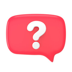 Question mark sign icon. 3D icon.
