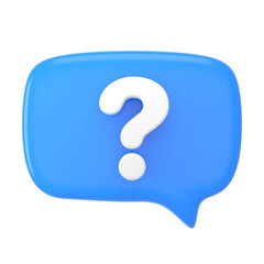 Question mark sign icon. 3D icon.