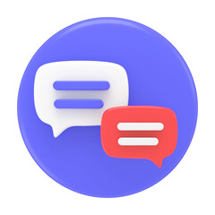Message icon. 3D icon design.