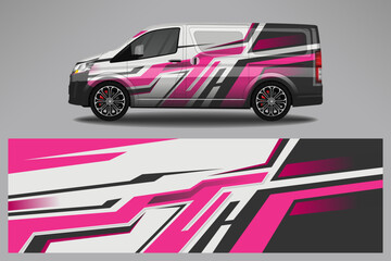 Car decal wrap livery design. Graphic abstract line racing background Vector design for vehicle, race car, rally, adventure livery camouflage.