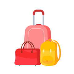 Suitcases or luggage for travel and adventure