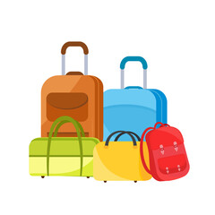 Suitcases or luggage for travel and adventure