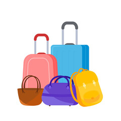 Suitcases or luggage for travel and adventure