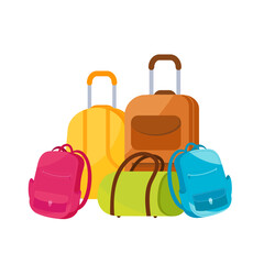 Suitcases or luggage for travel and adventure