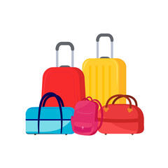 Suitcases or luggage for travel and adventure