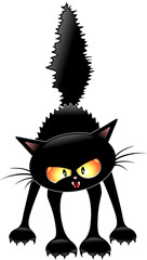 Cat Fierce und Wütendes Knurren Funny Cartoon Character - Cats Collection