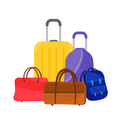 Suitcases or luggage for travel and adventure