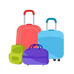 Suitcases or luggage for travel and adventure