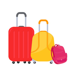 Suitcases or luggage for travel and adventure