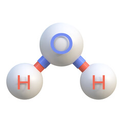 Obraz premium 3D water chemical formula. H2O.