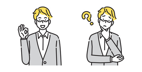 男性　人物　イラスト