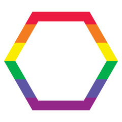 hexagon lgbt frame
