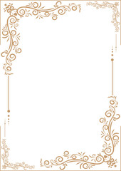 golden frame element and border