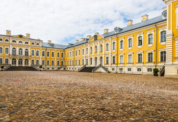 Fototapeta na wymiar Rundale Palace. Palace made in baroque style. Pilsrundale, Latvia, 4 July 2022