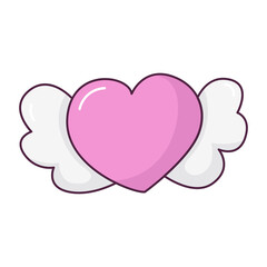 Heart with wings