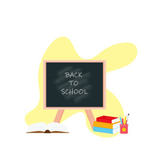 classroom school supplies stationery, pencil case, pen, pile of books, photorealistic literature,notebook, notebook textbook,school bag,Palettes and brushes in art,colored pencils. vector illustration