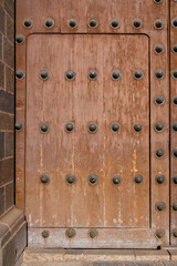Fototapeta premium Old wooden door, Cusco, Peru.