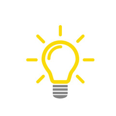 The light bulb is full of ideas And creative thinking, analytical thinking for processing. Light bulb icon vector. ideas symbol illustration.