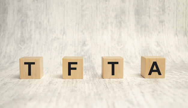 TFTA - Tripartite Free Trade Area acronym on wooden blocks