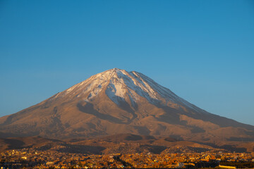 Misti volcano and a view of the city of Arequipa
