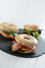 Bagel sandwiches